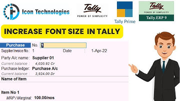 Increase Font Size in Tally.