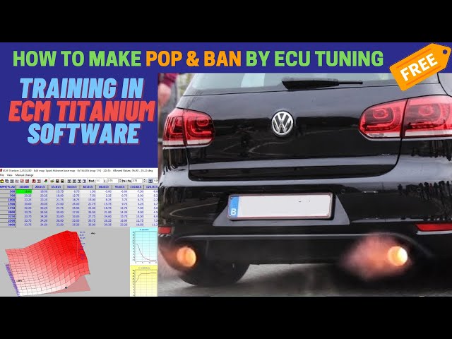 How make pop and bang/back fire by ECU tune in ECM TITANIUM tutorial (Free) class=