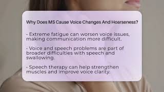 Why Does MS Cause Voice Changes And Hoarseness? - MS Support Network screenshot 5