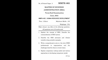 MMPH-002 June 2024 | IGNOU Previous Year Question Paper