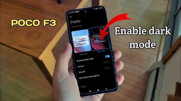 How to enable the dark mode night mode in Poco F3 Mein dark mode night mode Kaise on off Karen