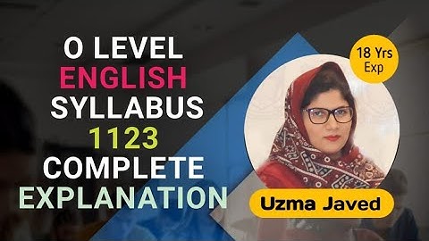 O LEVEL  1123 English