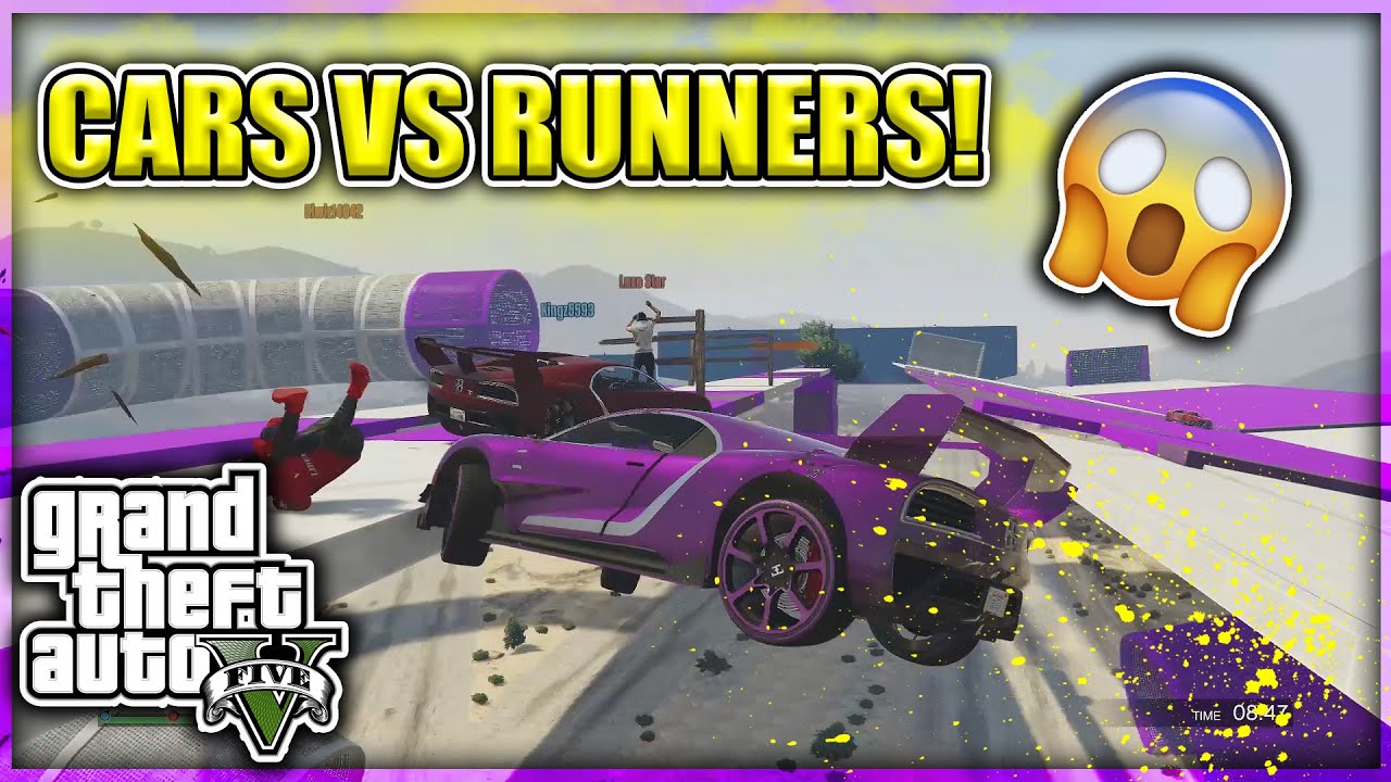 GTA 5 Cars VS Runners YouTube