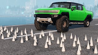 Cars vs Spikes TRAP ▶️ BeamNG Drive