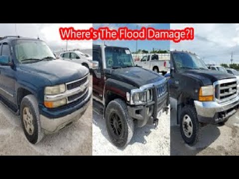 Copart Walk Around: Hurricane Ian Flooded Suburban, H3, F350