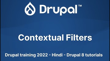 Contextual Filters - Drupal training 2022 - Hindi - Drupal 8 tutorials