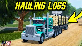 I Hauled LOGS! In APM | American Plains Mudding Roblox.