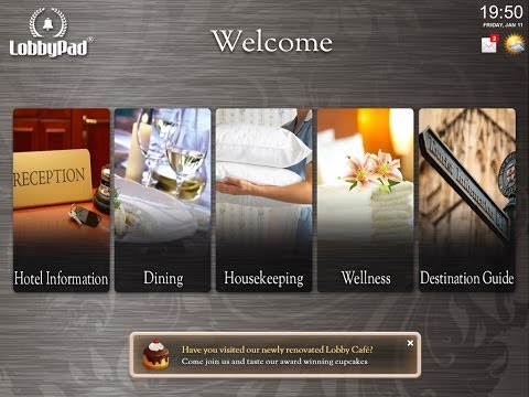 Hotel Room Service LobbyPad.com Concierge Touchscreen Kiosk