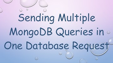 Sending Multiple MongoDB Queries in One Database Request