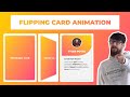 Awesome Card Flip Animation using CSS & JavaScript - Easy tutorial