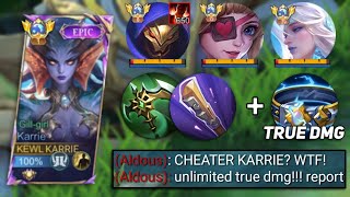 GLOBAL KARRIE BUILD THE PERFECT TRUE DAMAGE BUILD FOR 2024!🔥 (100% BROKEN) KARRIE BEST BUILD 2024!