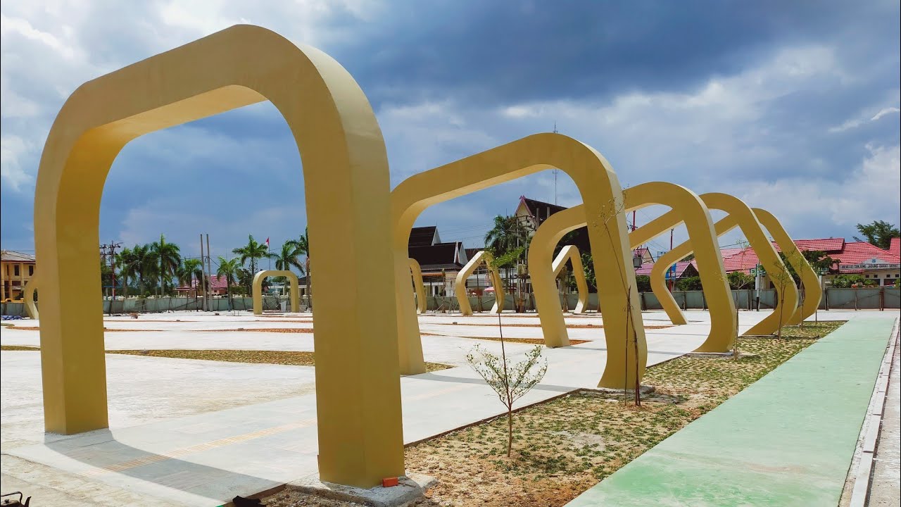 Wisata Tungkal | Proses pembangunan Taman alun-alun Kuala Tungkal 