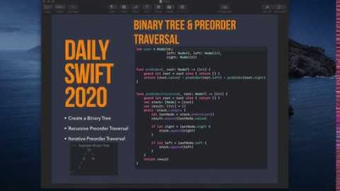 Create a Binary Tree and Perform Preorder Traversal in Swift