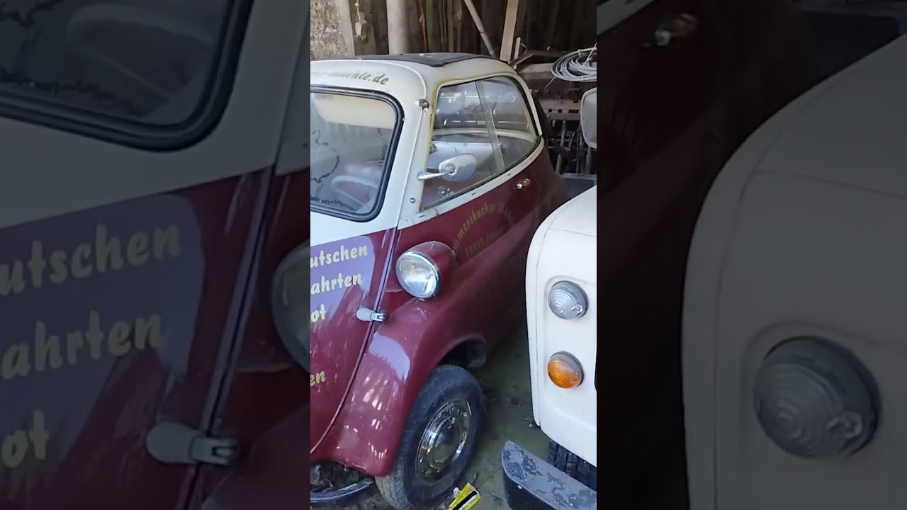 Старі машини. Старые машины. Old cars Bmw Isetta, Land Rover. Alte Autos.