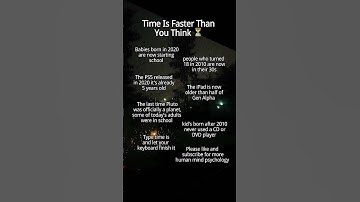 Time is faster than you think ⏳(Psychology facts)