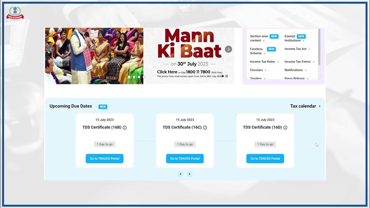 Revamped national website of the income tax department www