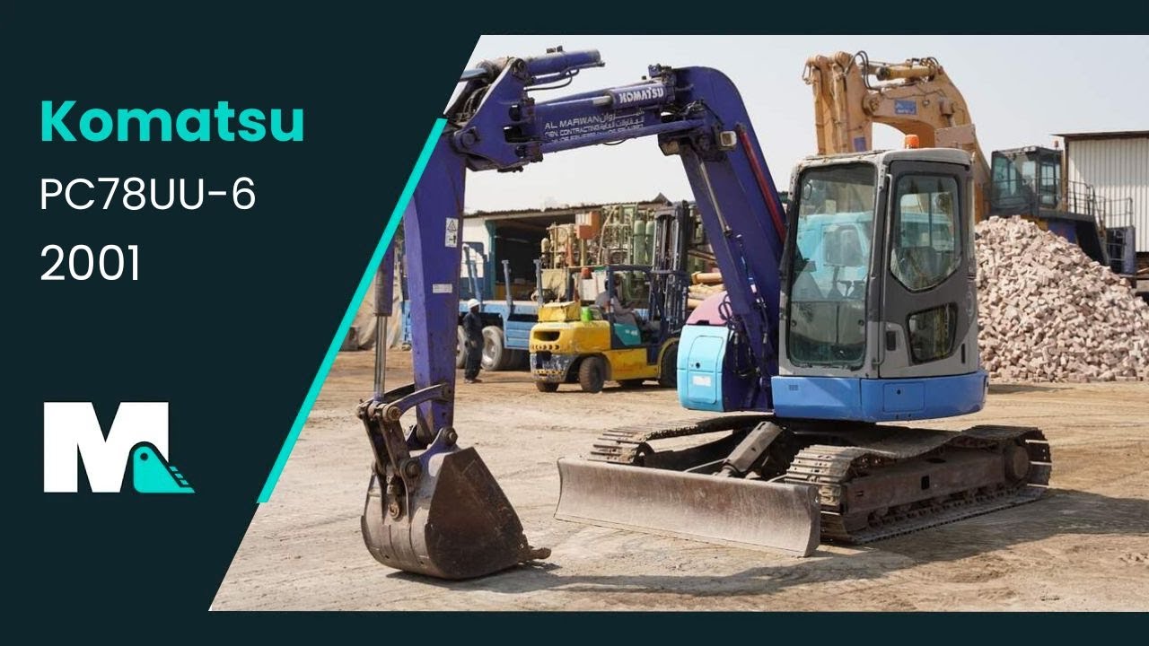 2001 Komatsu PC78UU 6 Mini Excavator