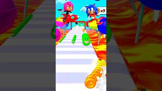 Slither Runner 🐍⚡ | Sonic vs Amy Fastest Snake Run! level 128 #shorts #youtubeshorts #game