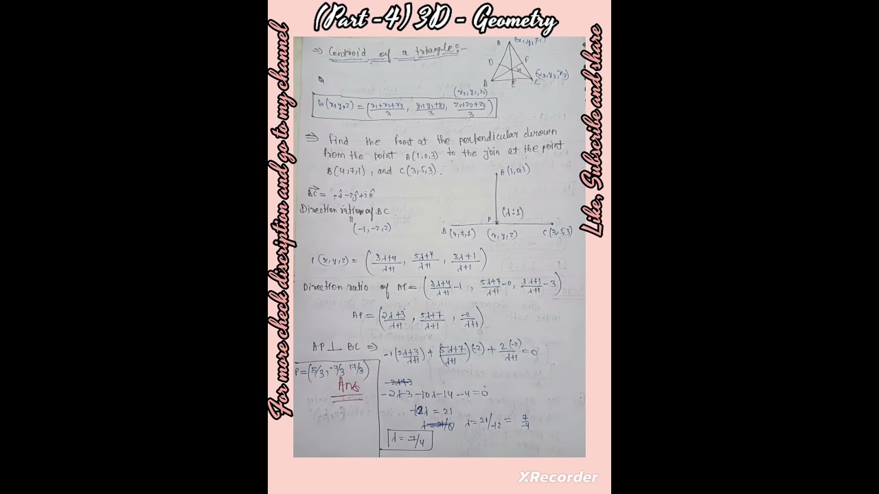 (Part-4) 3D - Geometry 