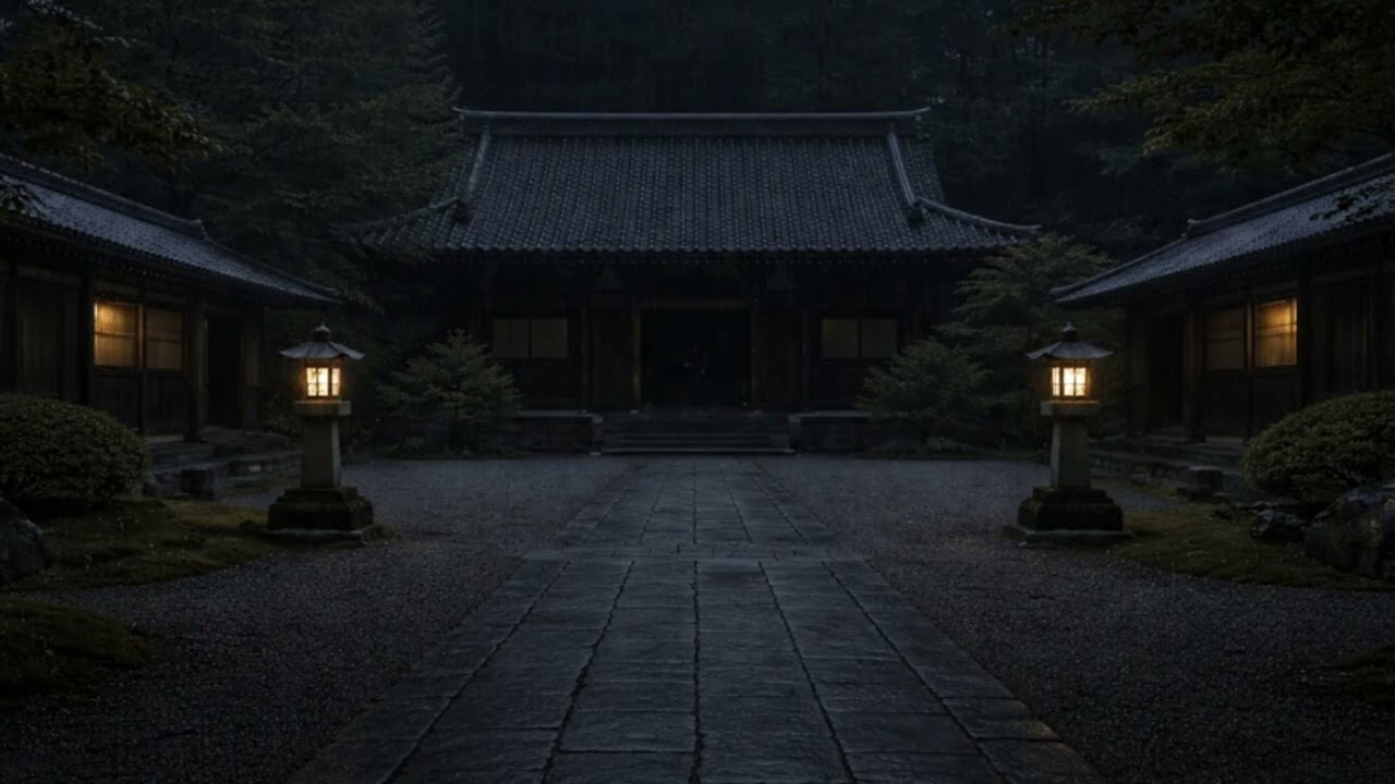 Fall Asleep Fast to This Temple Rain 🌙 Night Rain ASMR | 8 Hours 4K