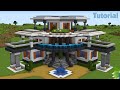 Minecraft: How to Build a Large Modern House Tutorial (Easy)