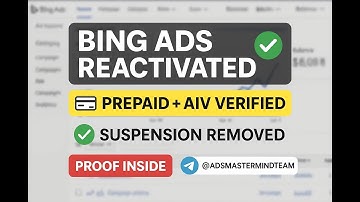 Bing Ads Reactivated Account | Prepaid Balance + AIV Verified | Campaign Spending Proof