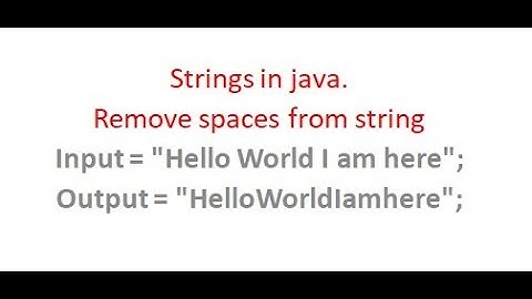 String Without Spaces | Learn java programming from beginning.