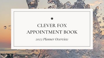 Clever Fox Undated Appointment Book