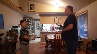 Ball passing with my son!
