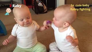 Funny Twins Babies Fighting Everyday | Cute twins Baby Videos | try not to laugh
