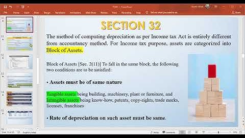 Income Tax- Depreciation Section 32