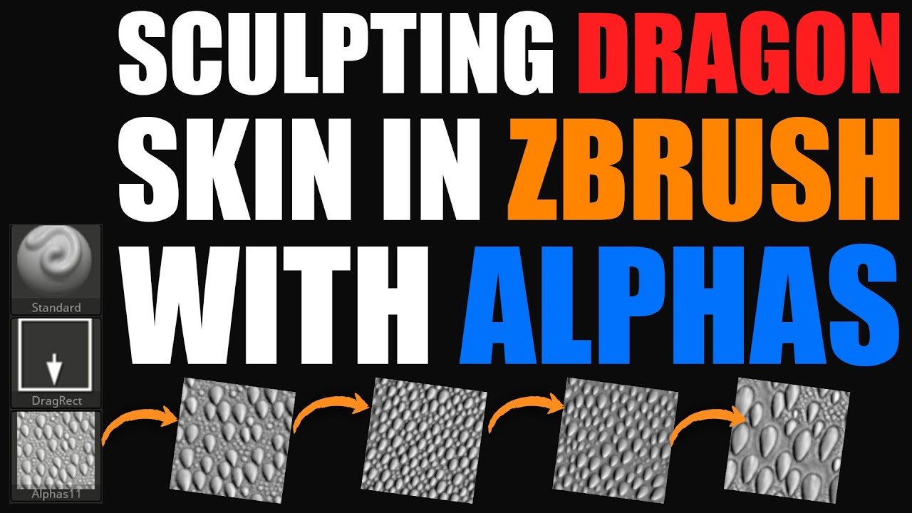 Sculpting Dragon Skin in Zbrush with Alphas