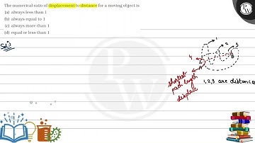 The numerical ratio of displacement to distance for a moving object...