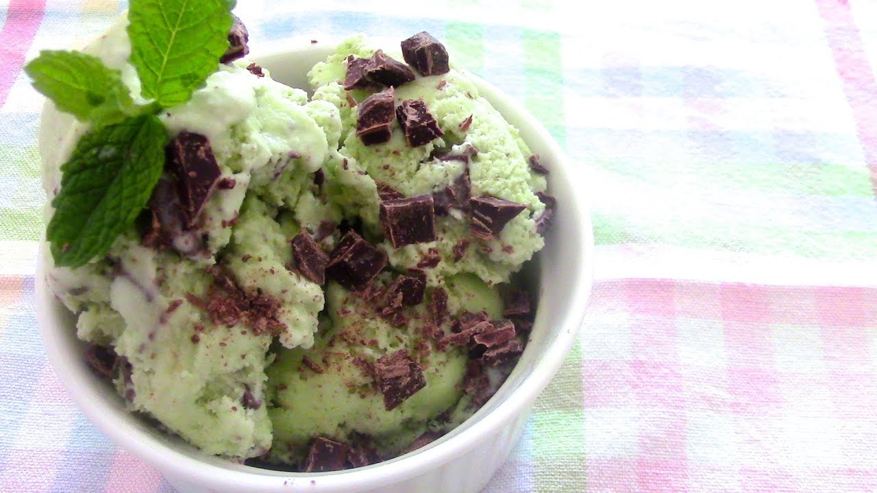 Pfefferminzeis mit Schokostückchen | Mint Chocolate Chips Ice Cream ...