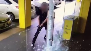 Man upset with telco company on smashing spree