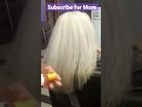 Trimming long Grey Hair💕