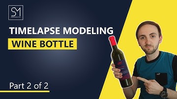 Texturing a Wine Bottle | Blender & Affinity Designer Timelapse Modeling | Blender 2.9 | Part 2 of 2