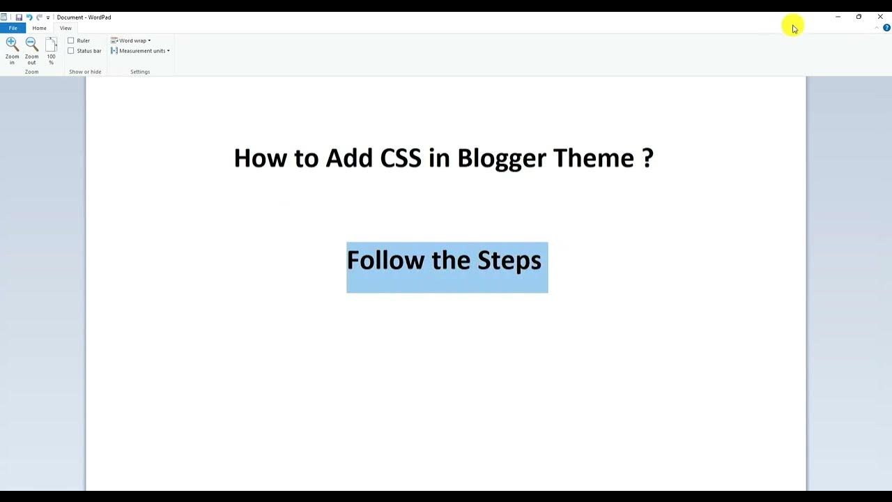 How to Add CSS Code in Blogger Theme? - YouTube