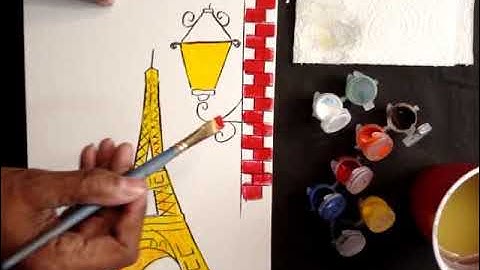 Eiffel Tower Acrylic Just for Fun Painting on Canvas