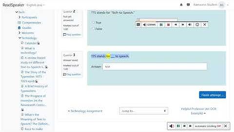 ReadSpeaker and Moodle: Accessible Learning with Text-to-Speech & Study Support Tools
