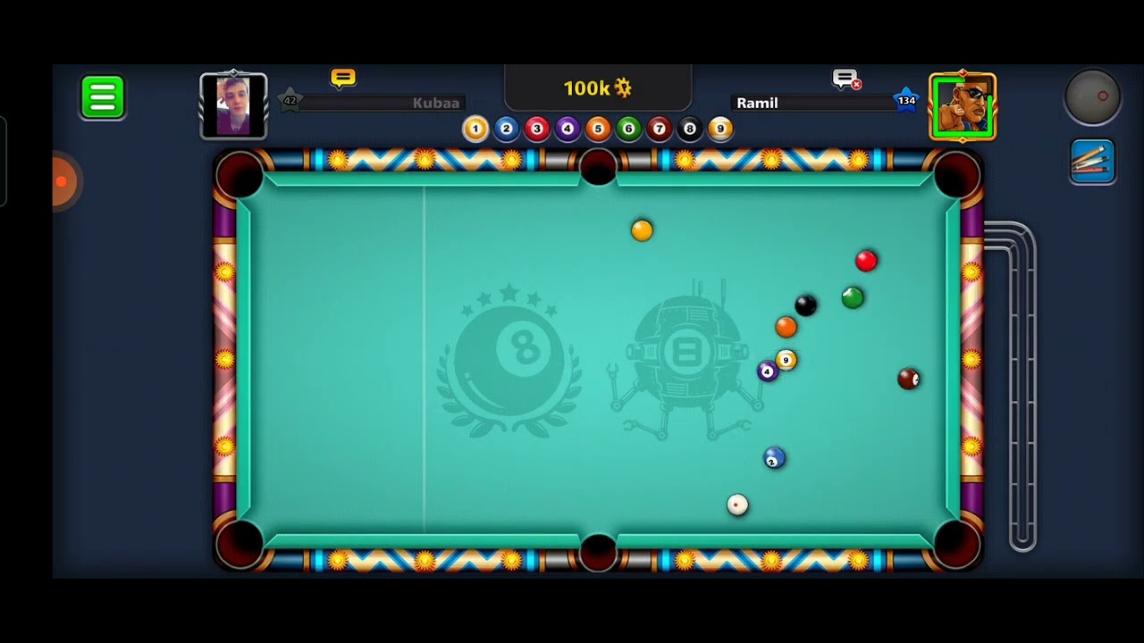 Game 9 9 Ball game. 8 Ball pool . one shot (100)k. Coins - YouTube