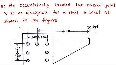 Problem on Eccentrically loaded Riveted joints, DMM -I