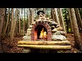 Building a Rock Pizza Oven! | ASMR (Silent)