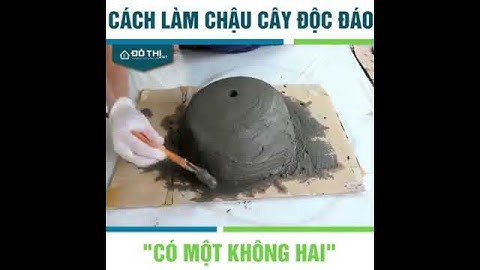 Làm chậu cảnh đẹp bằng xi măng và sỏi
