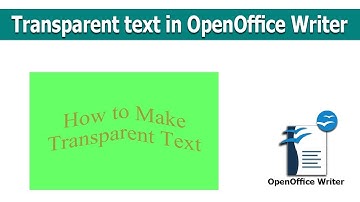 How to make transparent text in OpenOffice Writer