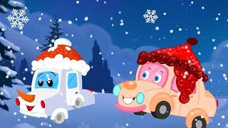 Little Snow Flake | Winter Song For Kids | Children's Car Cartoons