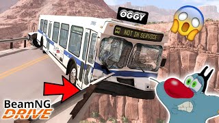 Oggy And Jack Reacted to Collapsing Bridge Pileup Car Crashes #1 - BeamNG DRIVE | Goku Gaming 2.0