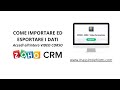 CRM Zoho italiano, Import Export Dati