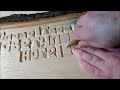 Вырезаем вместе текстовое панно ; самый простой и оригинальный шрифт для резьбы.  Wood carving.