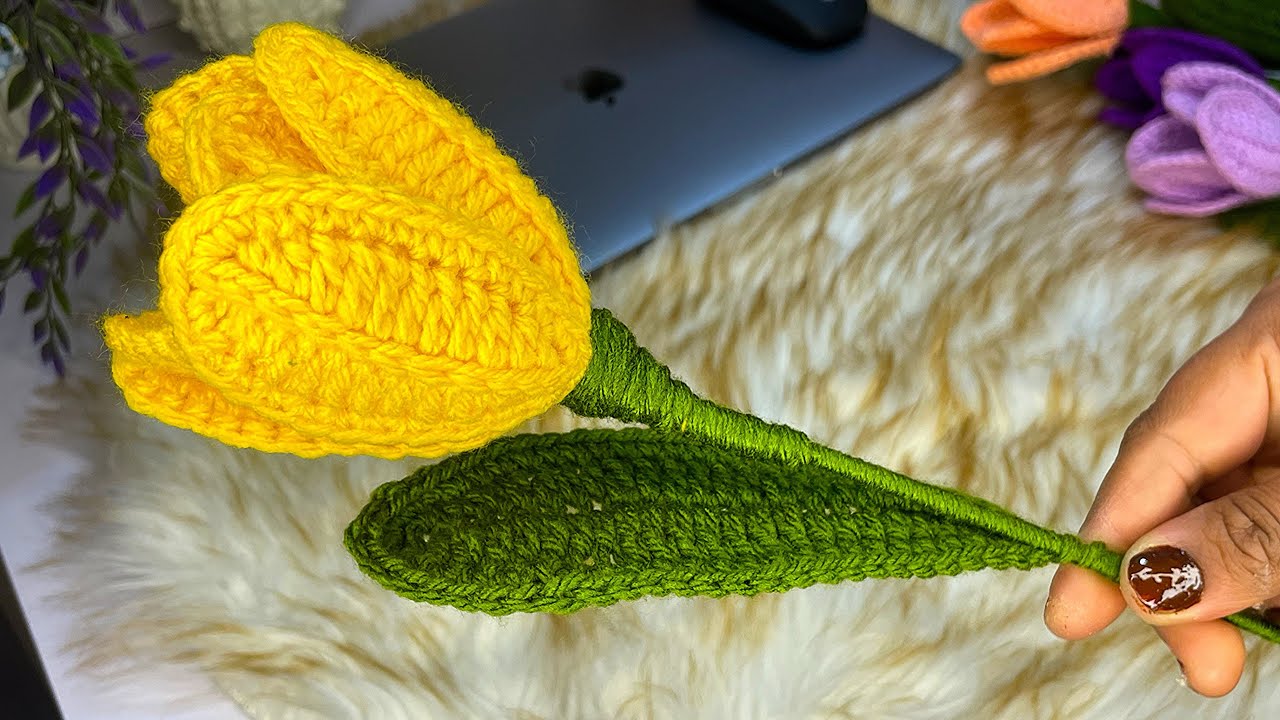 Crochet Tulip Flower | Amigurumi Tulip | Easy Crochet Tulip Tutorial